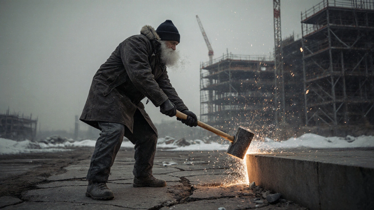 Как называется круглый ударный инструмент для строительства?